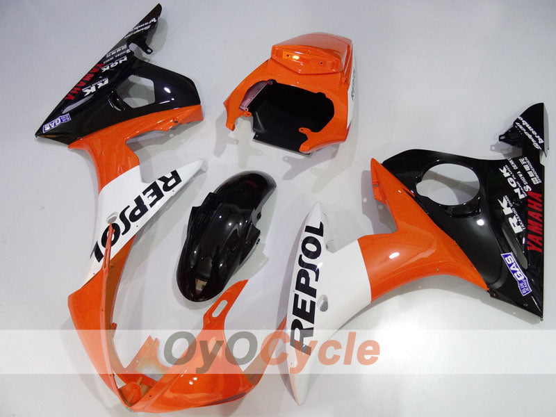 Kit carene stampate a iniezione per YZF-R6 03-04 - Arancione, Bianco, Nero - Repsol #OYO87905819 Immagine principale del prodotto