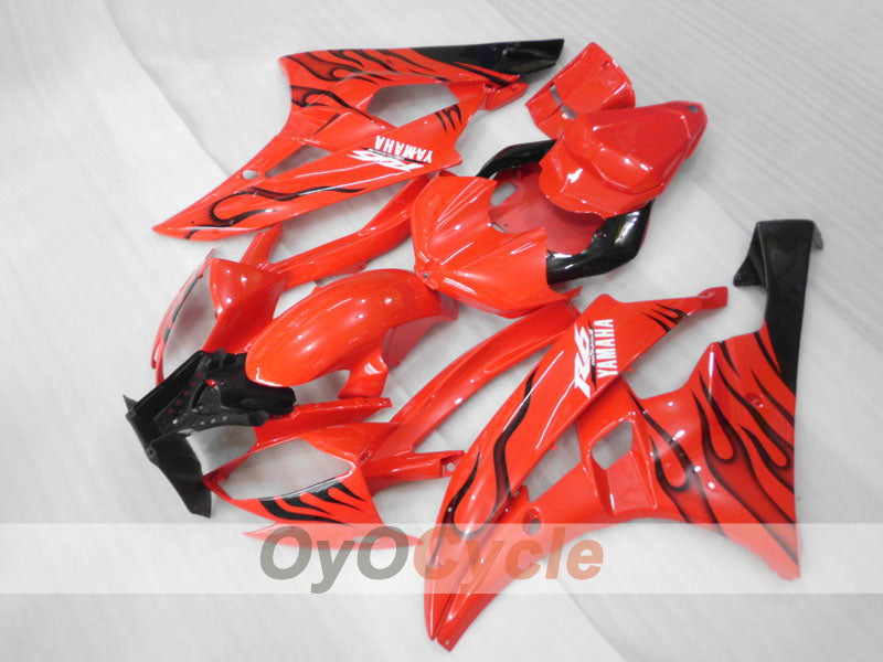 Kit carene a iniezione per YZF-R6 06-07 - Rosso, Nero - Fiamma #OYO87905878 Immagine secondaria del prodotto