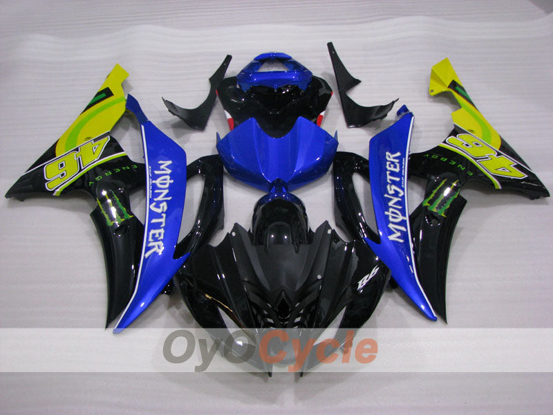 Kit carene a iniezione per YZF-R6 08-16 - Blu, Nero - Monster #OYO87905933 Immagine secondaria del prodotto