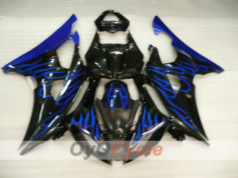 Kit carene a iniezione per YZF-R6 08-16 - Blu, Nero - Fiamma #OYO87905942 Immagine secondaria del prodotto