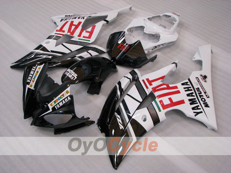Kit carene a iniezione per YZF-R6 08-16 - Bianco, Nero - FIAT #OYO87905948 Immagine secondaria del prodotto