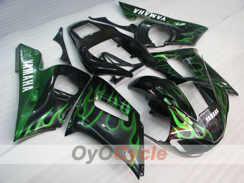 Kit carene a iniezione per 98-02 YZF-R6 - Verde, Nero - Fiamma #OYO87905977 Immagine secondaria del prodotto
