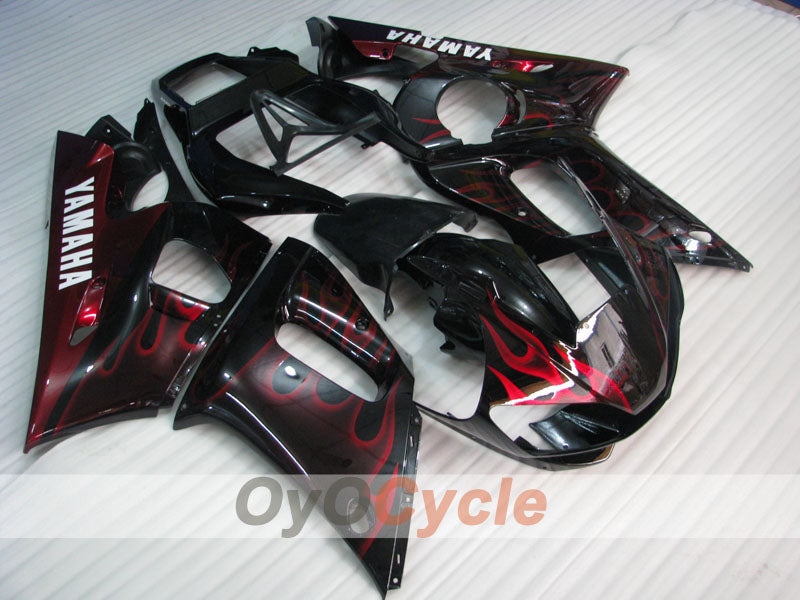 Kit carenatura a iniezione per YZF-R6 anni 98-02 - Rosso, Nero - Fiamma #OYO87905987 Immagine principale del prodotto