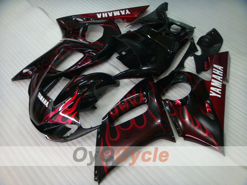 Kit carenatura a iniezione per YZF-R6 98-02 - Rosso, Nero - Fiamma #OYO87905994 Immagine secondaria del prodotto