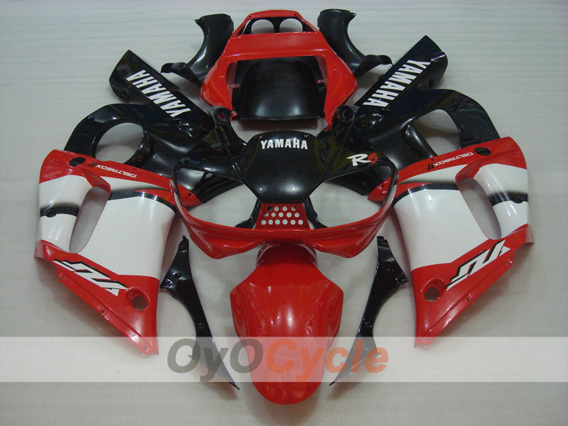 Kit carene a iniezione per YZF-R6 98-02 - Rosso, Bianco, Nero - Stile di fabbrica #OYO87905997