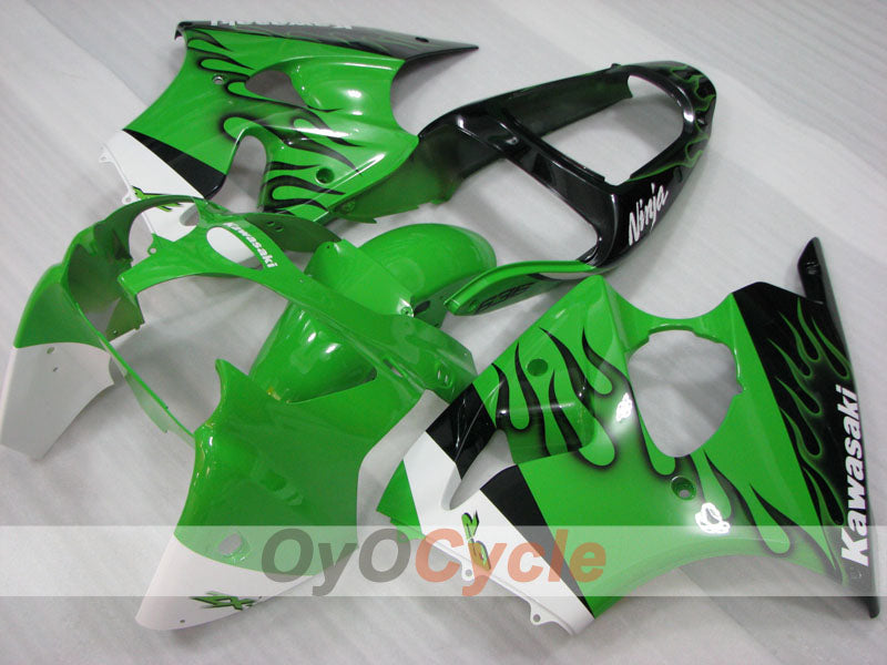 Kit carene a iniezione per NINJA ZX-6R 00-02 - Verde, Nero - Stile di fabbrica #OYO87906023 Immagine principale del prodotto