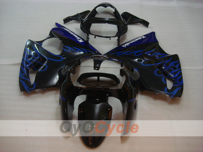 Kit carene a iniezione per NINJA ZX-6R 00-02 - Blu, Nero - Fiamma #OYO87906033 Immagine secondaria del prodotto