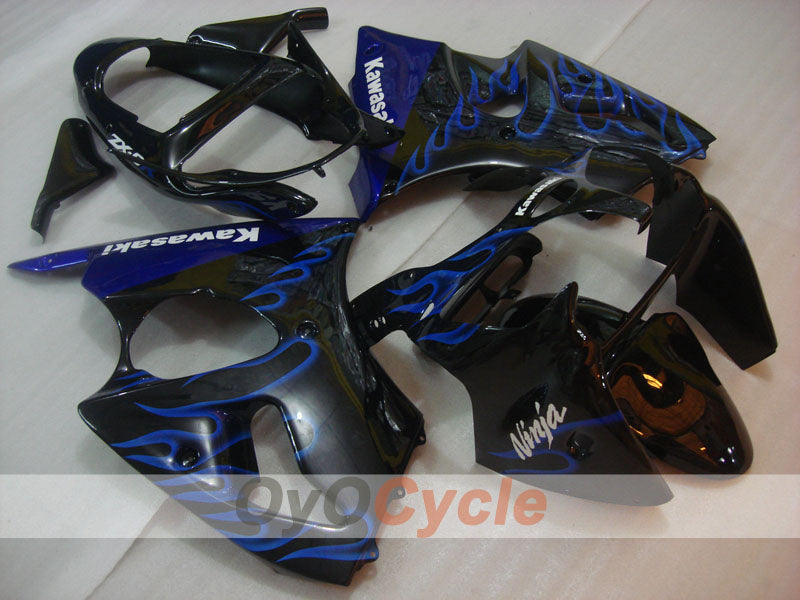 Kit carene a iniezione per NINJA ZX-6R 00-02 - Blu, Nero - Fiamma #OYO87906033 Immagine principale del prodotto