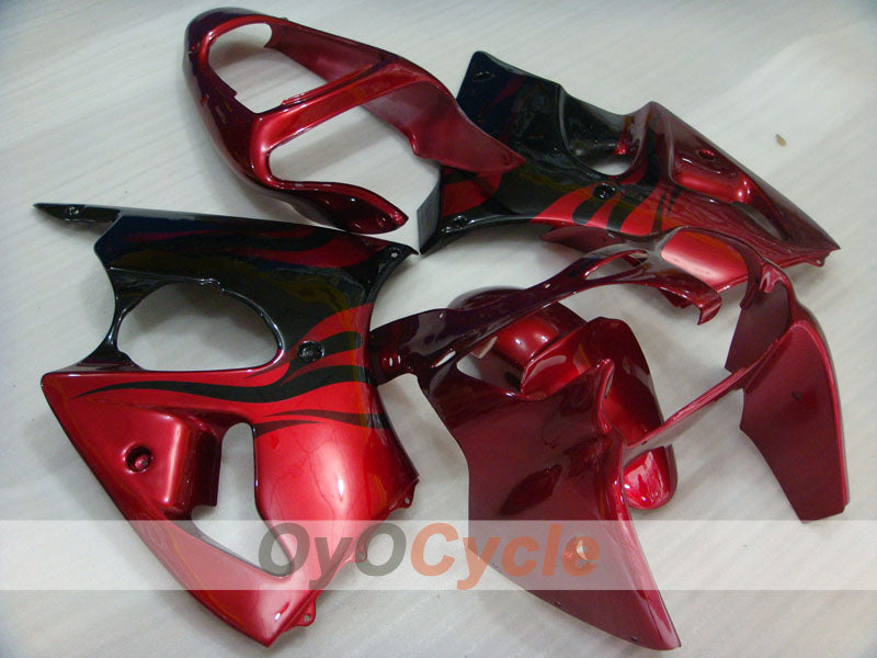 Carenatura a iniezione per NINJA ZX-6R 00-02 - Rosso, Nero - Fiamma #OYO87906035 Immagine principale del prodotto