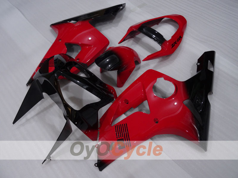 Kit carene a iniezione per NINJA ZX-6R 03-04 - Rosso, Nero - Stile di fabbrica #OYO87906039 Immagine secondaria del prodotto