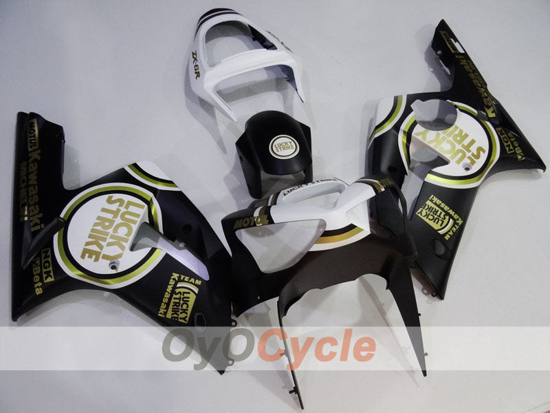 Kit Carena a Iniezione per NINJA ZX-6R 03-04 - Bianco, Nero - Lucky Strike #OYO87906041 Immagine principale del prodotto
