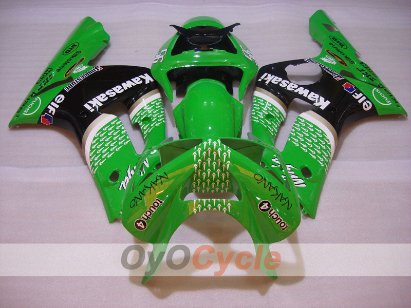 Kit carene a iniezione per NINJA ZX-6R 03-04 - Verde, Nero - Nakano #OYO87906045 Immagine secondaria del prodotto