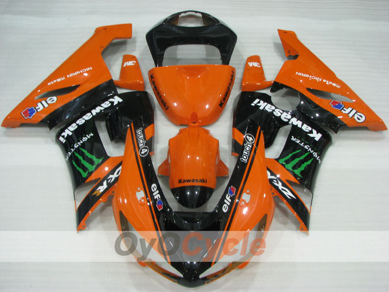 Carene a iniezione per NINJA ZX-6R 05-06 - Arancione, Nero - Monster #OYO87906048 Immagine secondaria del prodotto