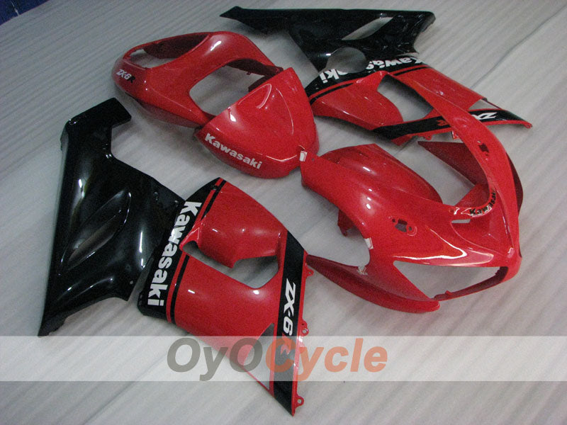 Kit carene a iniezione per NINJA ZX-6R 05-06 - Rosso, Nero - Stile di fabbrica #OYO87906050 Immagine secondaria del prodotto