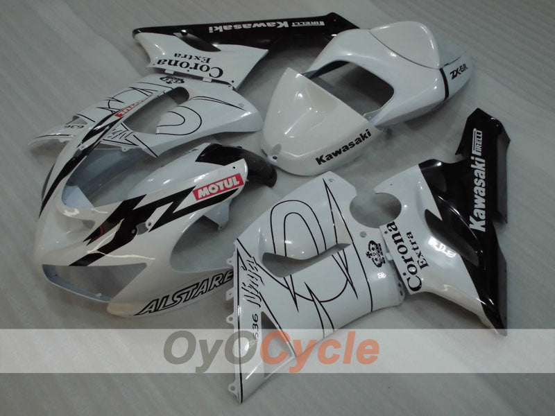 Carenatura a iniezione per NINJA ZX-6R 05-06 - Bianco, Nero - Corona #OYO87906051 Immagine secondaria del prodotto