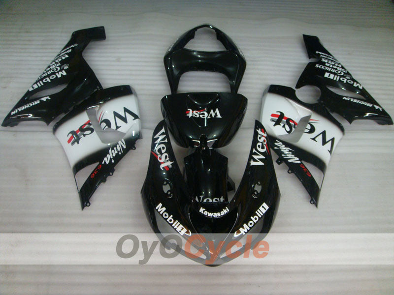 Carenatura a iniezione per NINJA ZX-6R 05-06 - Bianco, Nero - Ovest #OYO87906055 Immagine secondaria del prodotto