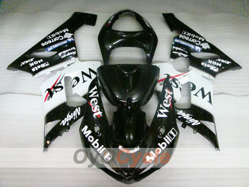 Kit carene a iniezione per NINJA ZX-6R 05-06 - Bianco, Nero - West #OYO87906056 Immagine secondaria del prodotto