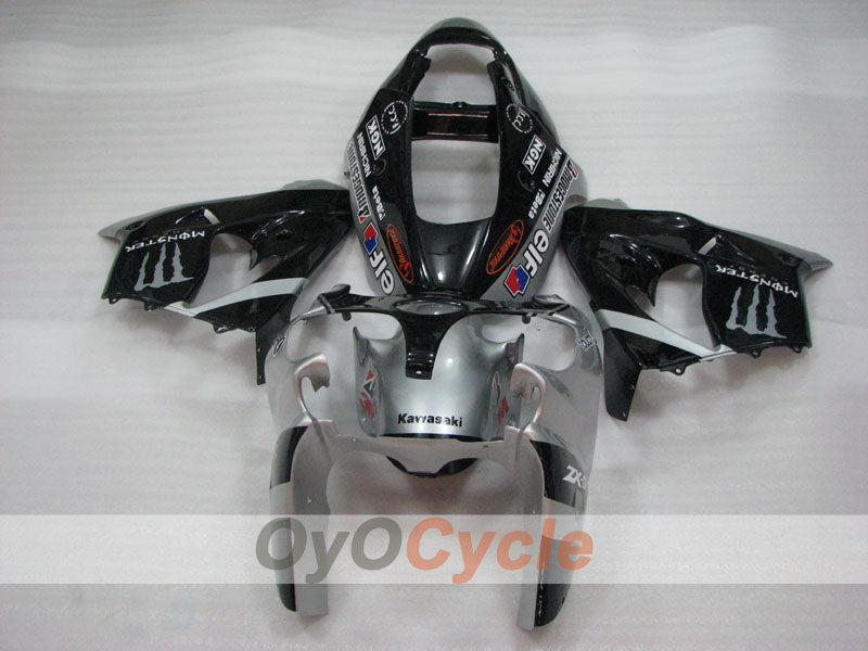 Kit carene per NINJA ZX-9R 02-03 - Nero, Argento - Monster #OYO87906068