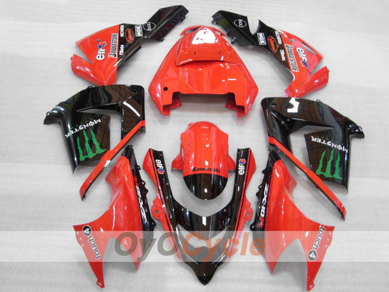 Kit carene a iniezione per NINJA ZX-10R 04-05 - Rosso, Nero - Monster #OYO87906087 Immagine secondaria del prodotto