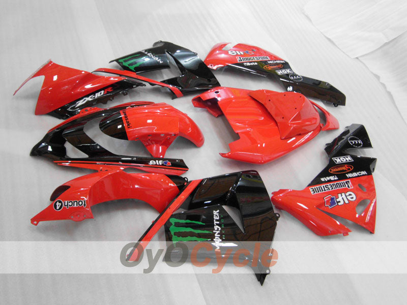 Kit carene a iniezione per NINJA ZX-10R 04-05 - Rosso, Nero - Monster #OYO87906087 Immagine principale del prodotto