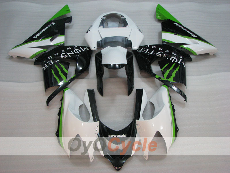 Carene a iniezione per NINJA ZX-10R 04-05 - Verde, Bianco, Nero - Monster #OYO87906089 Immagine secondaria del prodotto