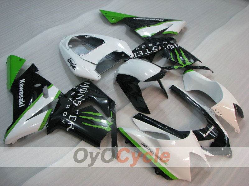 Carene a iniezione per NINJA ZX-10R 04-05 - Verde, Bianco, Nero - Monster #OYO87906089 Immagine principale del prodotto