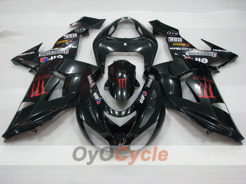 Carenatura a iniezione per NINJA ZX-10R 06-07 - Nero - Monster #OYO87906095 Immagine secondaria del prodotto