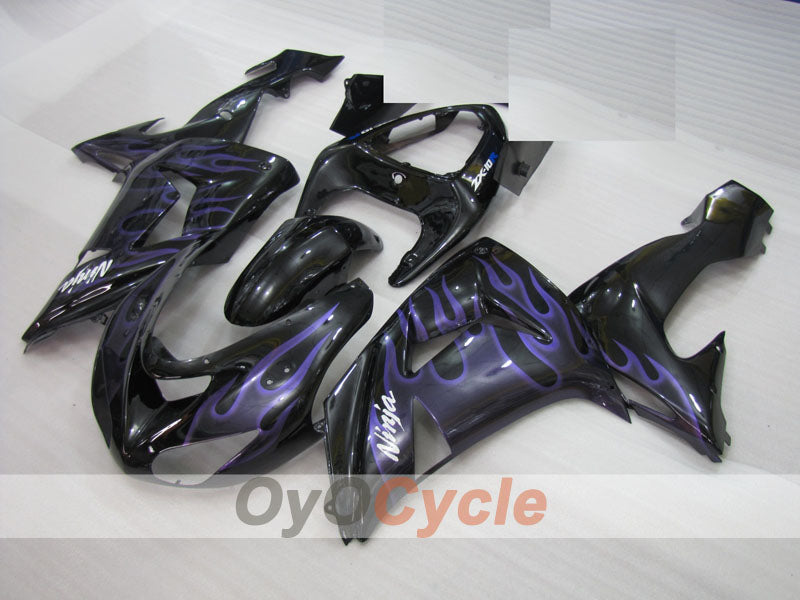 Carenatura a iniezione per NINJA ZX-10R 06-07 - Viola, Nero - Fiamma #OYO87906096 Immagine principale del prodotto