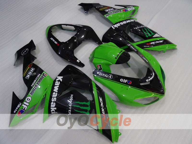 Kit carene a iniezione per NINJA ZX-10R 06-07 - Verde, Nero - Monster #OYO87906099 Immagine principale del prodotto