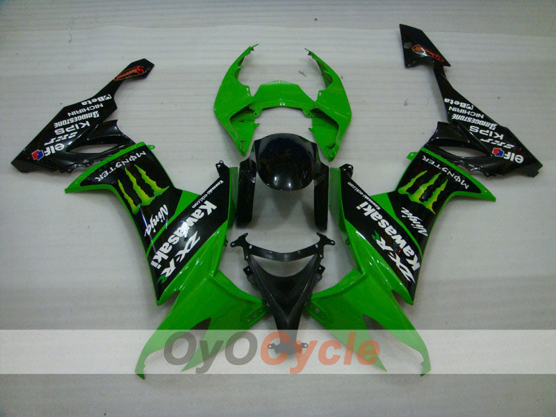 Kit carene stampate a iniezione per NINJA ZX-10R 08-10 - Verde, Nero - Monster #OYO87906112 Immagine secondaria del prodotto