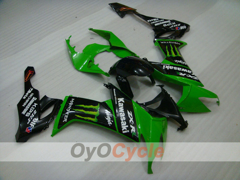 Kit carene stampate a iniezione per NINJA ZX-10R 08-10 - Verde, Nero - Monster #OYO87906112 Immagine principale del prodotto