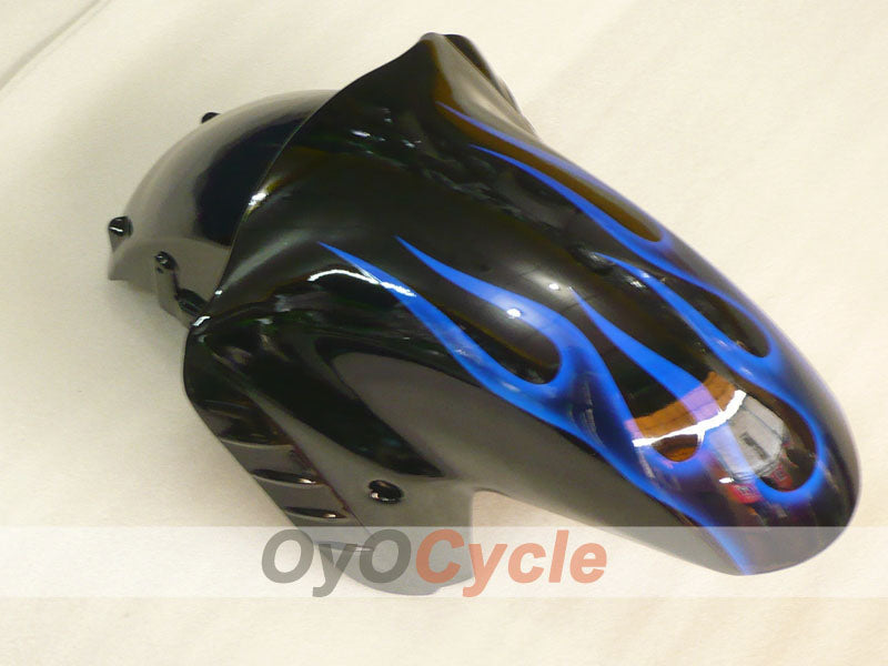 Kit carene a iniezione per NINJA ZX-14R 06-11 - Blu, Nero - Fiamma #OYO87906127