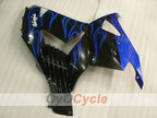Kit carene a iniezione per NINJA ZX-14R 06-11 - Blu, Nero - Fiamma #OYO87906127
