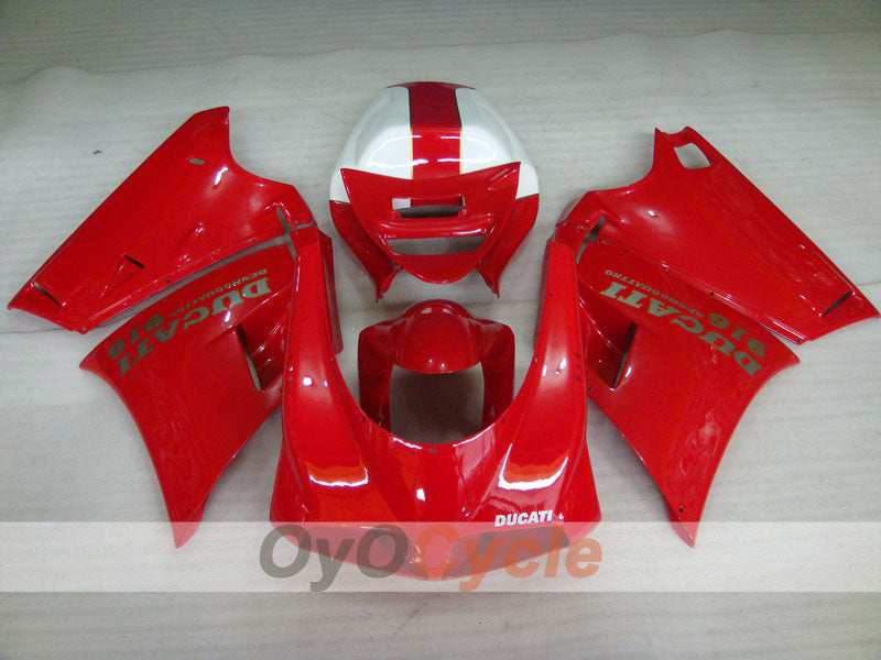 Kit carene a iniezione per Ducati 916 del 94-98 - Rosso, Bianco - Stile Fabbrica #OYO87906176 Immagine secondaria del prodotto