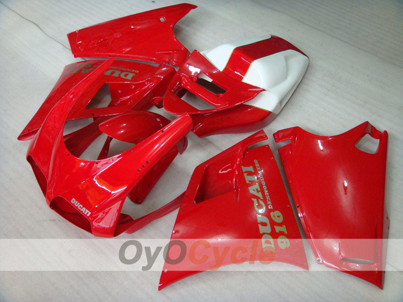 Kit carene a iniezione per Ducati 916 del 94-98 - Rosso, Bianco - Stile Fabbrica #OYO87906176 Immagine principale del prodotto