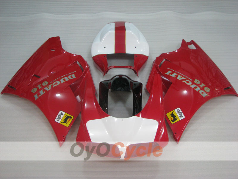 Kit carene a iniezione per Ducati 916 del 94-98 - Rosso, Bianco - Stile Fabbrica #OYO87906177 Immagine secondaria del prodotto