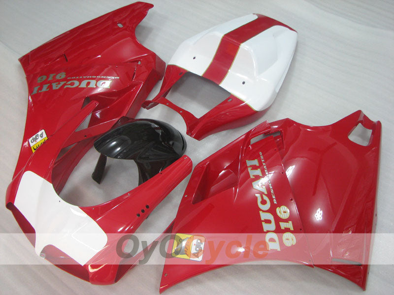 Kit carene a iniezione per Ducati 916 del 94-98 - Rosso, Bianco - Stile Fabbrica #OYO87906177 Immagine principale del prodotto