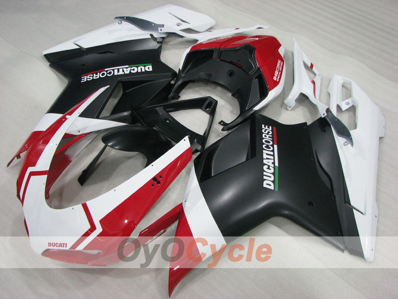 Kit carene a iniezione per Ducati 848 anni 08-13 - Rosso, Bianco, Nero - Stile di fabbrica #OYO87906207 Immagine secondaria del prodotto