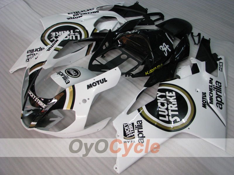 Kit carene per Aprilia RSV1000R 03-06 - Bianco, Nero - Lucky Strike #OYO87906292 Immagine principale del prodotto