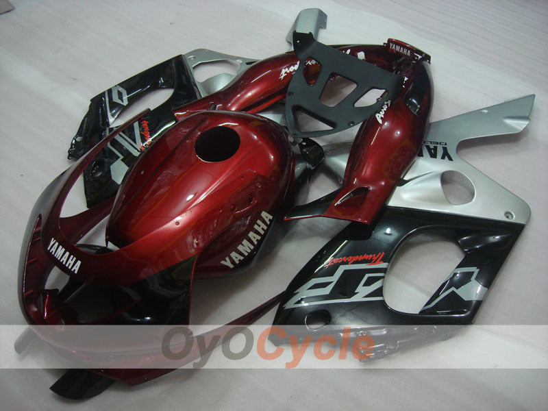Kit carene a iniezione per YZF600R 97-07 - Colore vino rosso, nero - Stile di fabbrica #OYO87906404 Immagine secondaria del prodotto