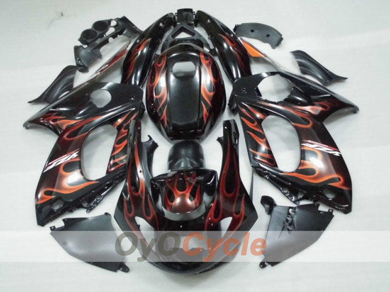 Carena a iniezione per YZF600R 97-07 - Arancione, Nero - Fiamma #OYO87906406 Immagine secondaria del prodotto