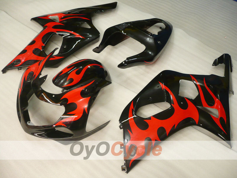 Carene a iniezione per GSX R600 01-03 - Rosso, Nero - Stile di fabbrica, Personalizza #OYO87905079 Immagine principale del prodotto