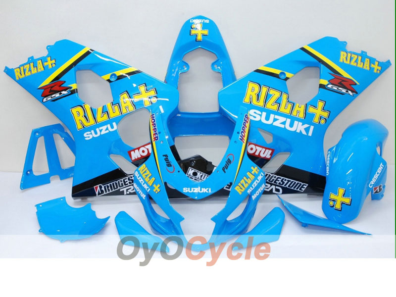 Kit carene stampate a iniezione per GSXR600 04-05 - Blu, Nero - MOTUL, Rizla+ #OYO87901409 Immagine principale del prodotto