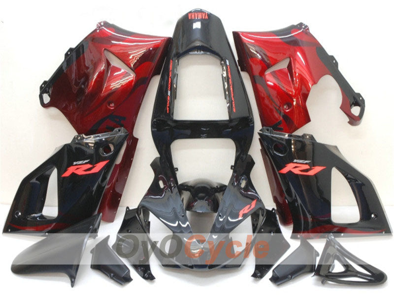 Kit carene a iniezione per YZF-R1 00-01 - Rosso, Nero - Fiamma #OYO87900767 Immagine principale del prodotto