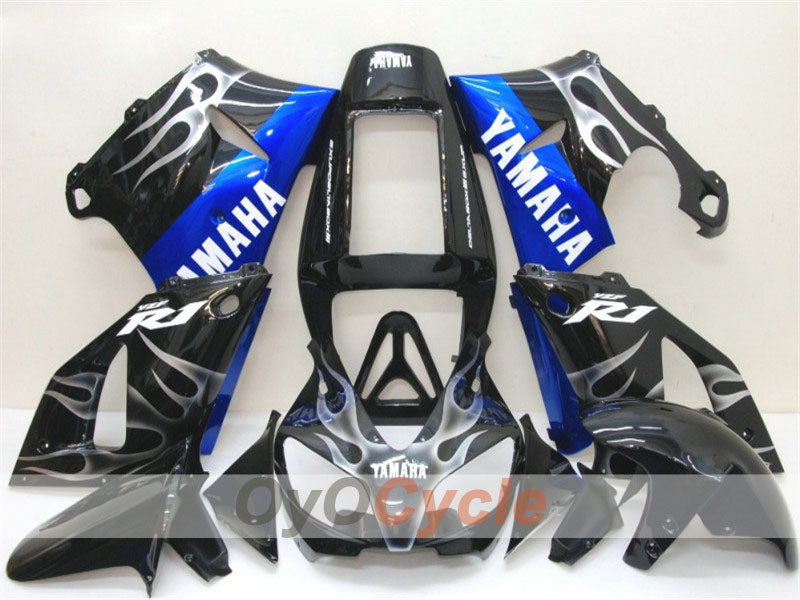 Kit carenatura a iniezione per YZF-R1 98-99 - Nero, Argento - Fiamma #OYO87900739 Immagine principale del prodotto