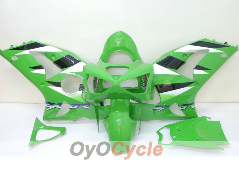 Kit Carenatura a Iniezione per NINJA ZX-6R 03-04 - Verde, Bianco - Stile Fabbrica #OYO87901761 Immagine principale del prodotto