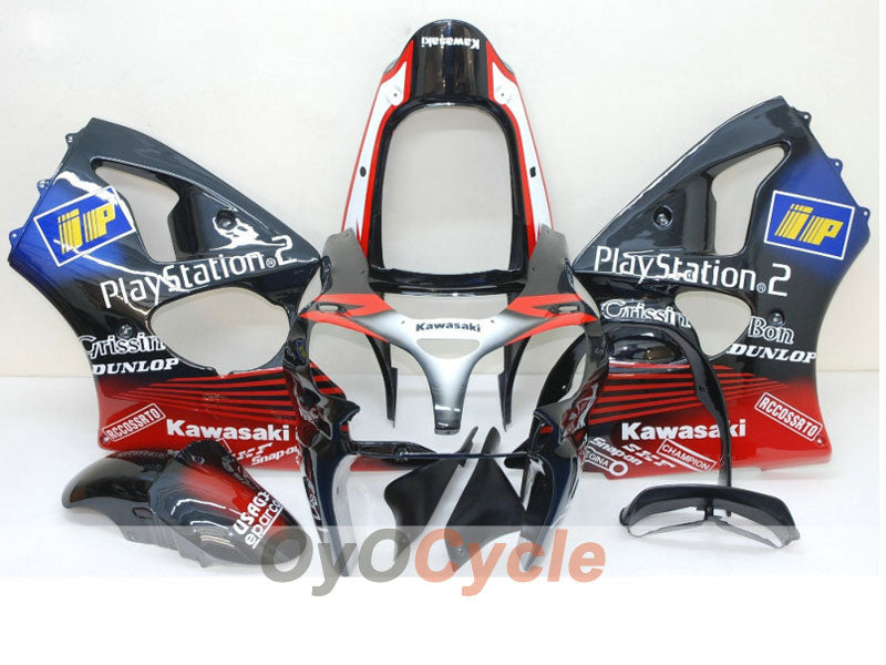 Kit carene a iniezione per NINJA ZX-6R 00-02 - Rosso, Nero - Play Station #OYO87901741 Immagine principale del prodotto