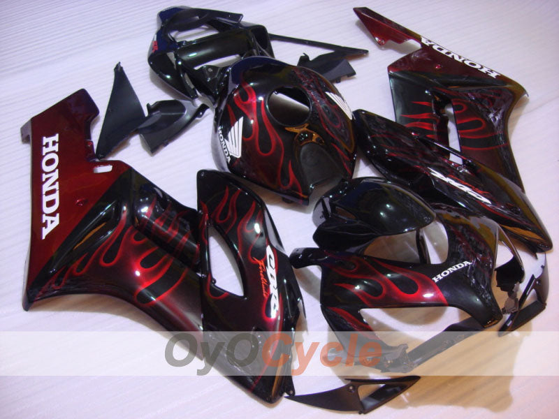 Kit carene a iniezione per CBR1000RR 04-05 - Rosso, Nero - Fiamma #OYO87900485 Immagine secondaria del prodotto