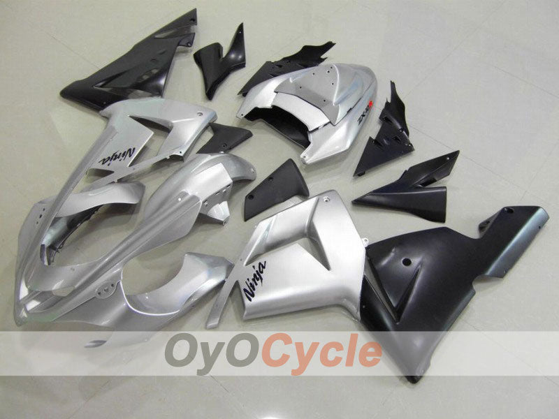 Kit carene a iniezione per NINJA ZX-10R 04-05 - Nero, Argento - Stile di fabbrica #OYO87901532 Immagine principale del prodotto