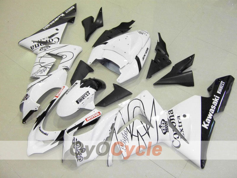 Kit carene a iniezione per NINJA ZX-10R 04-05 - Bianco, Nero - Corona #OYO87901512 Immagine principale del prodotto